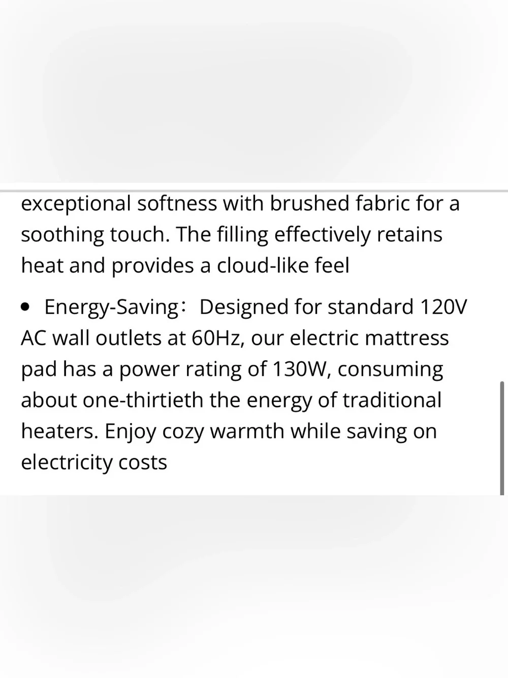 WHITE Heated Mattress Pad with Remote -FULL